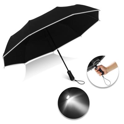 Silver Reflective Piping Umbrella