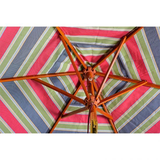 Wooden Patio Umbrella with Pulley